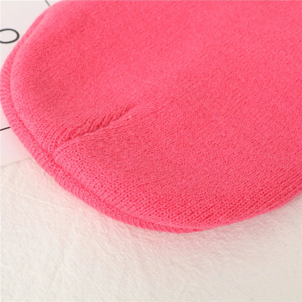 Chapeaux d'hiver rose