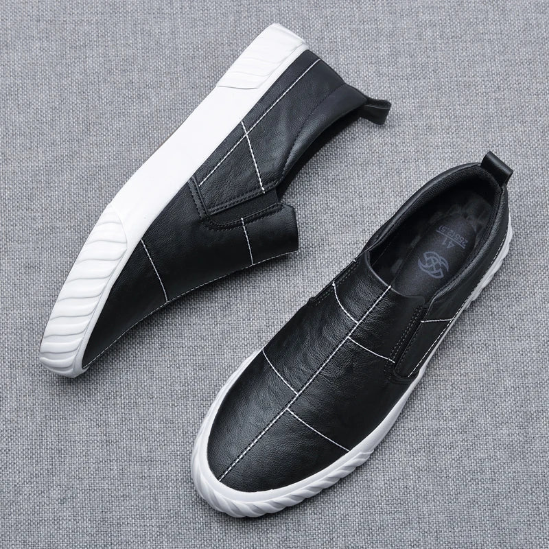 Chaussures en cuir simples noires