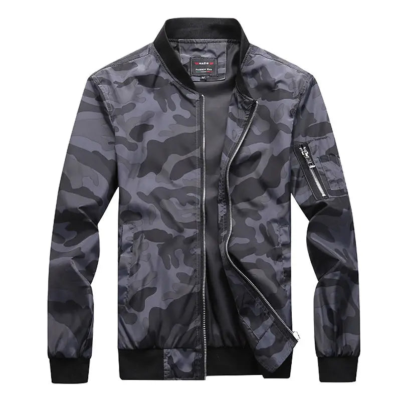 Bomber camouflage pour hommes gris militaire