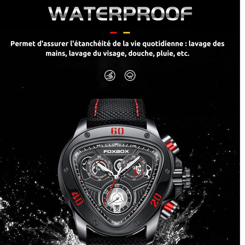 Montre Racing Vertex étanche et résistante