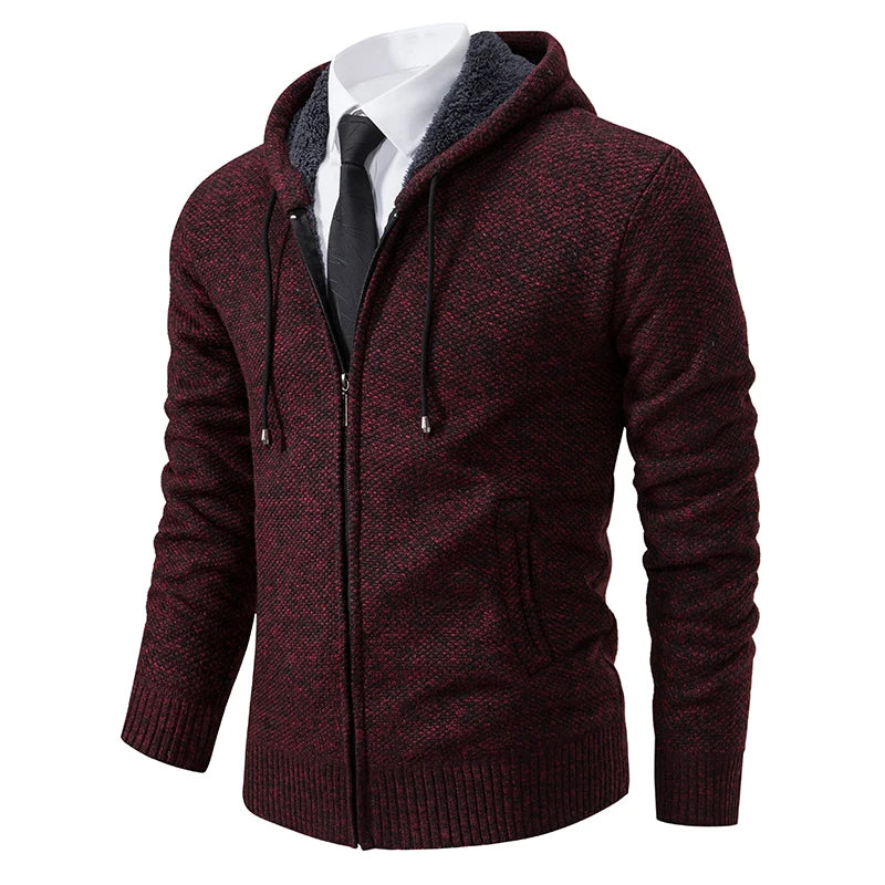 Gilet homme avec capuche bordeaux