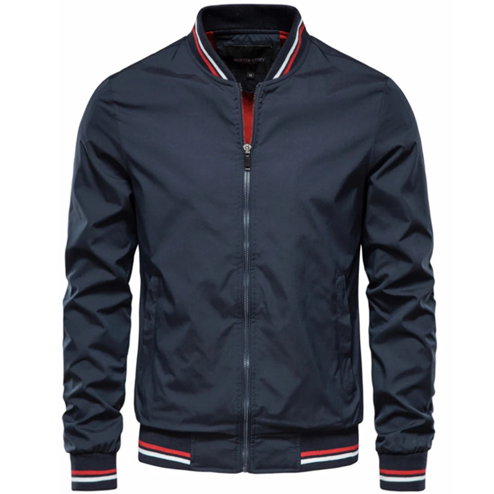 Blouson aviateur coupe-vent bleu