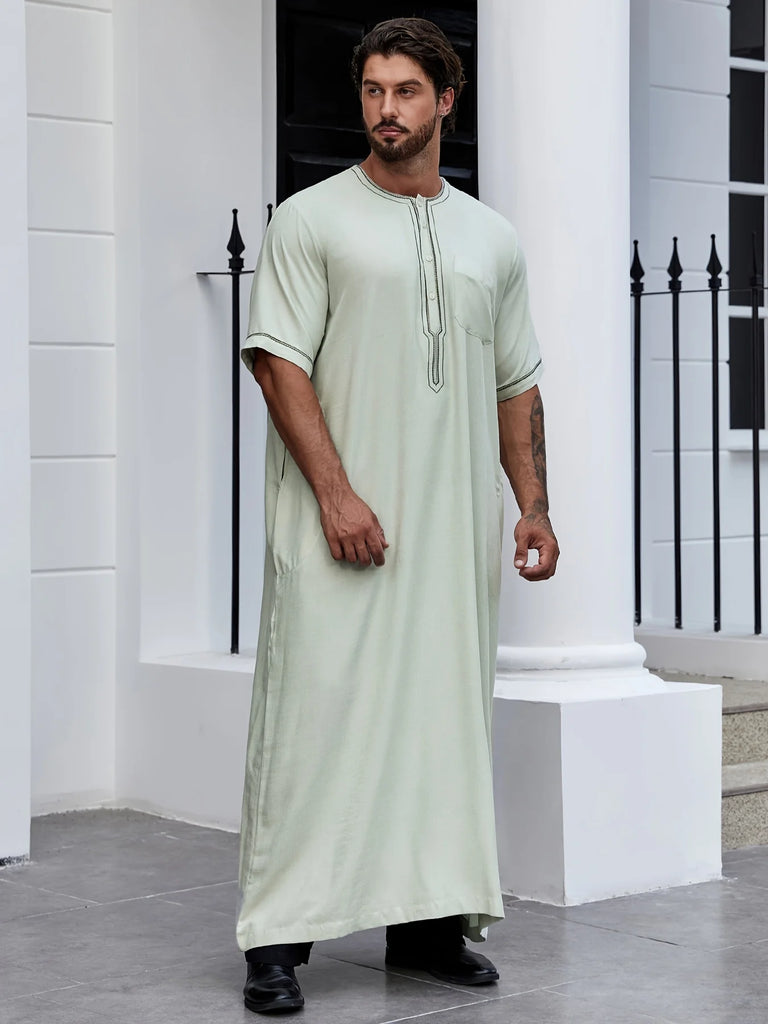 Abaya Nabil pour homme unique verte