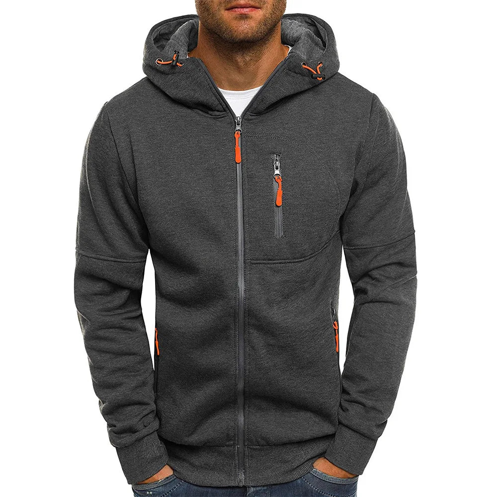 Sweat à capuche pour hommes gris foncé