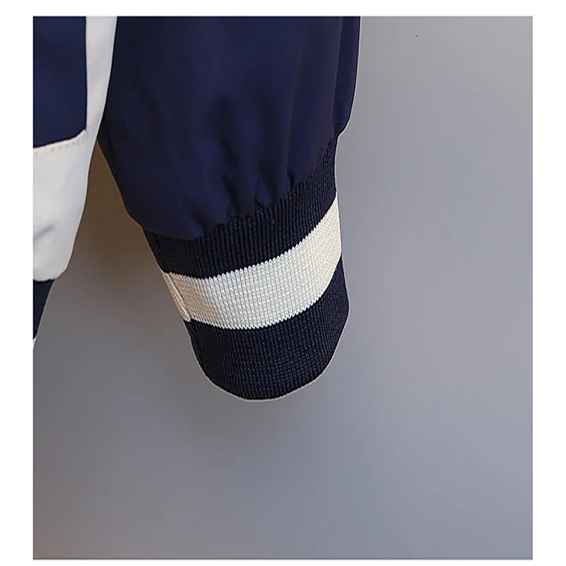 Manche Veste Baseball brodée lettre C pour garçons