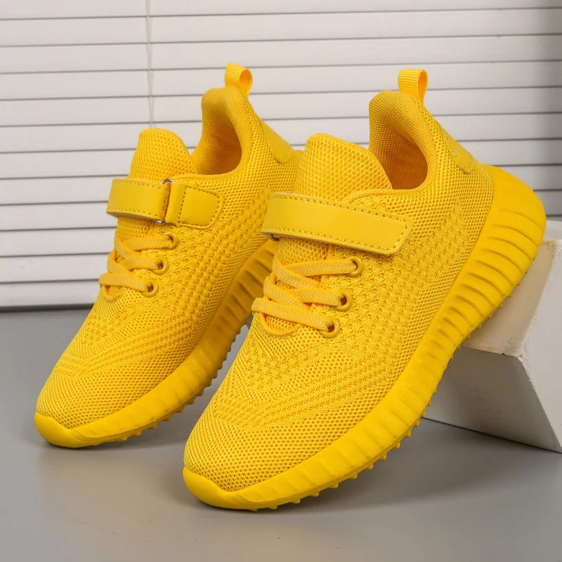 Baskets d'été en maille en jaune
