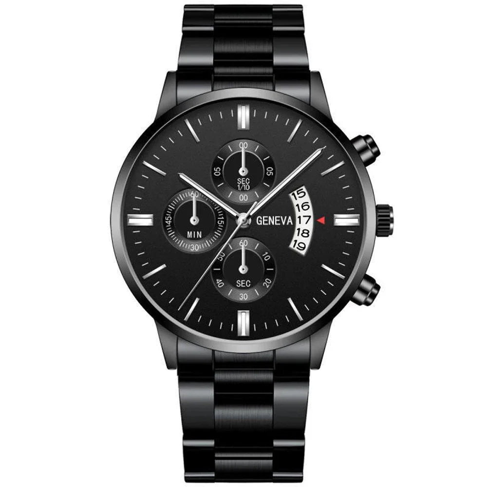 Montre Genève Noir Blanc