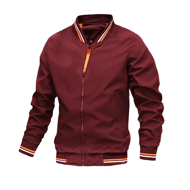 Blouson aviateur coupe-vent rouge