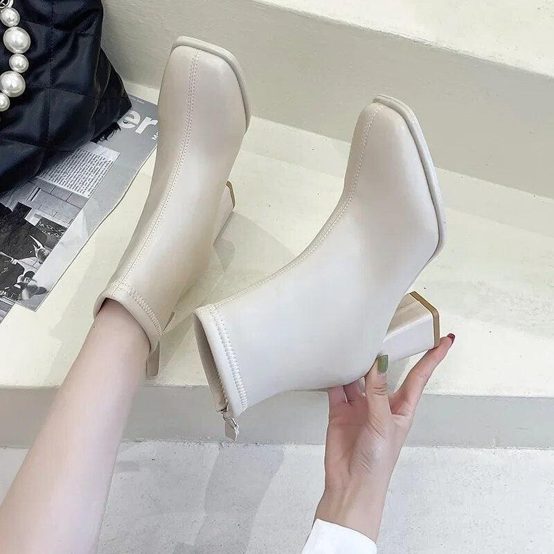 Bottines beige