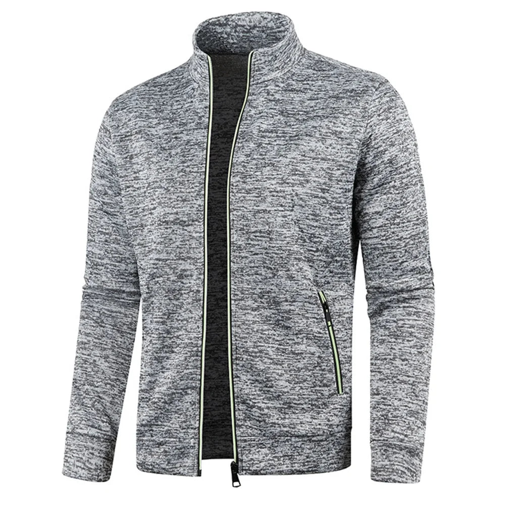 Veste à glissière gris clair