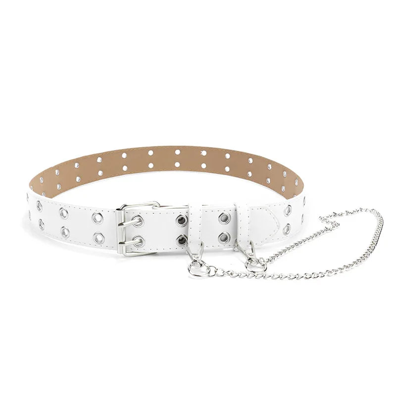 Ceinture chaîne blanche
