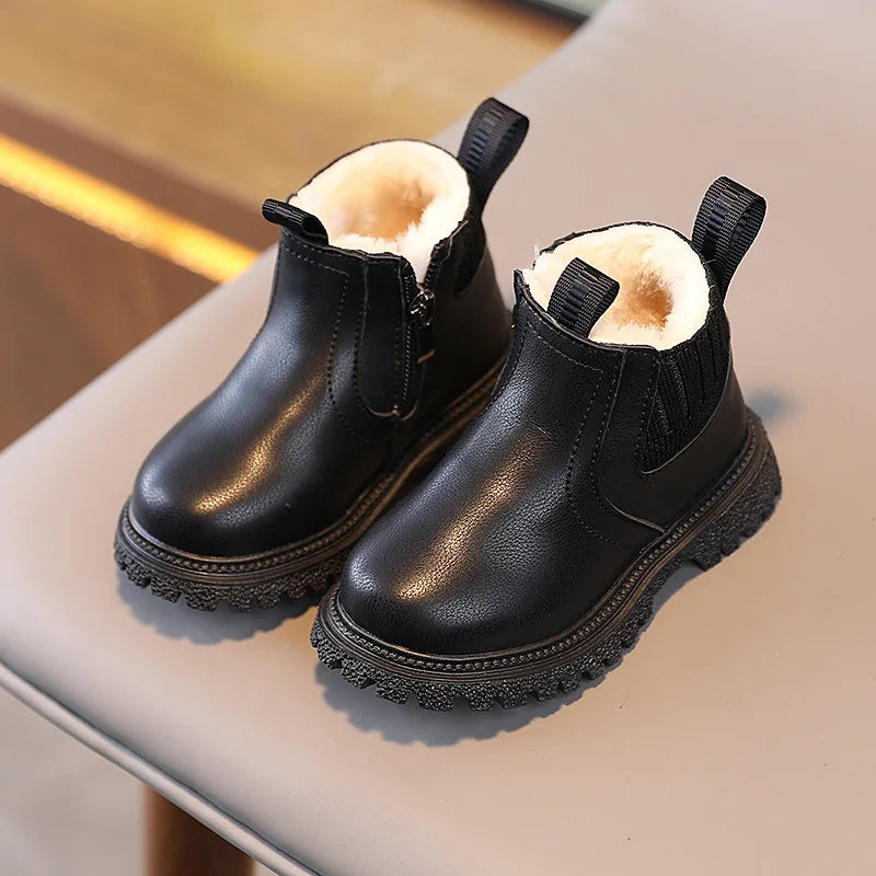 Bottes d'automne/hiver pour garçons et filles noires