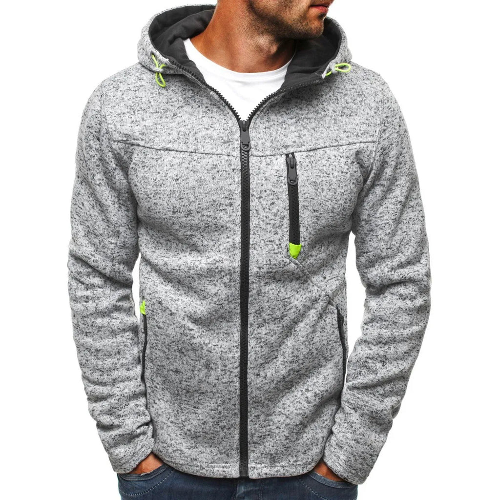 Sweat à capuche pour hommes gris clair