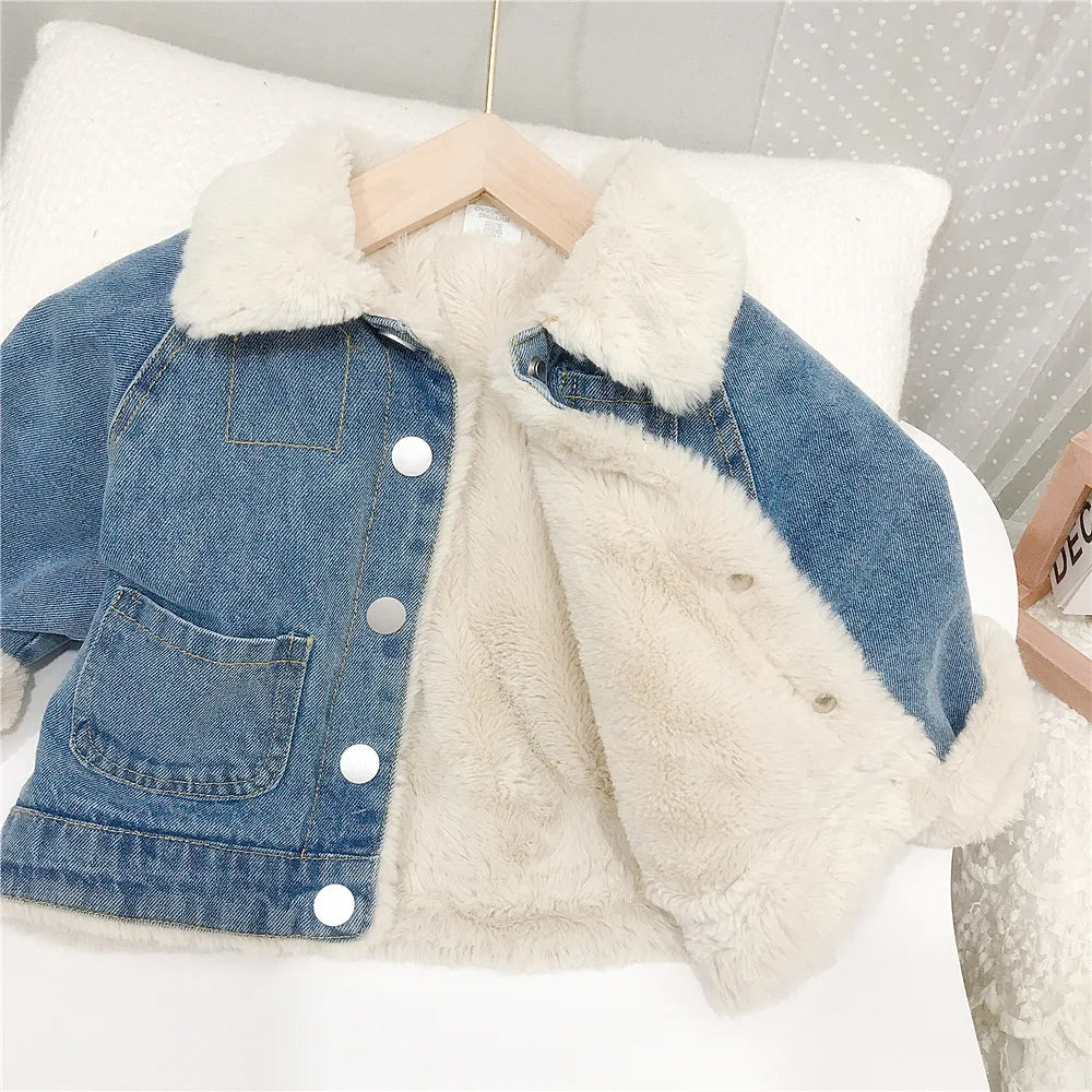 Intérieure de la veste en jean polaire