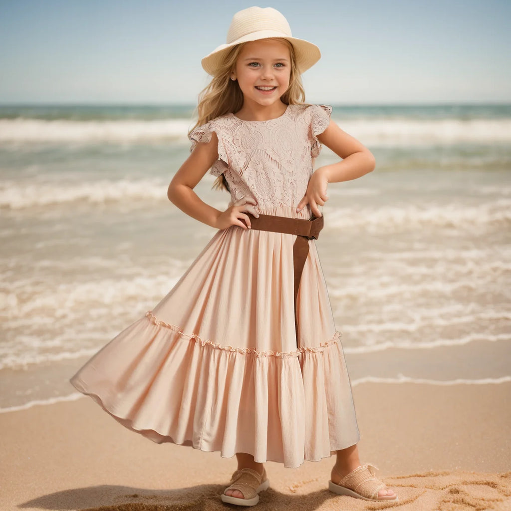 Robe style bohème rose