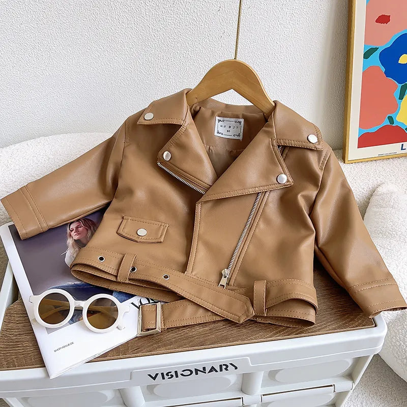 Veste en cuir pour filles