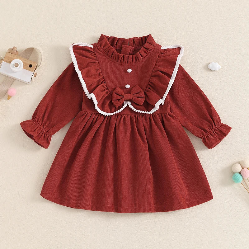 Robe En Velours Côtelé rouge
