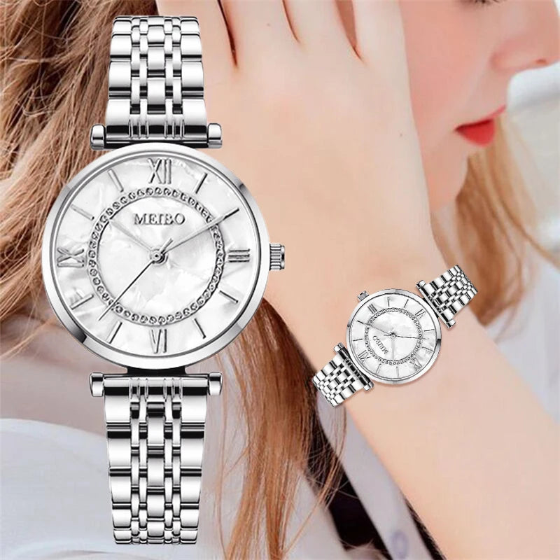 Montre Meibo pour femmes argent