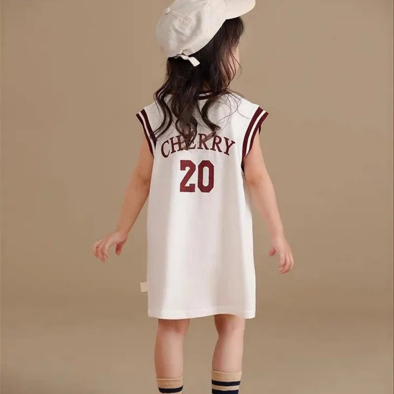 Robe débardeur en coton pour fille