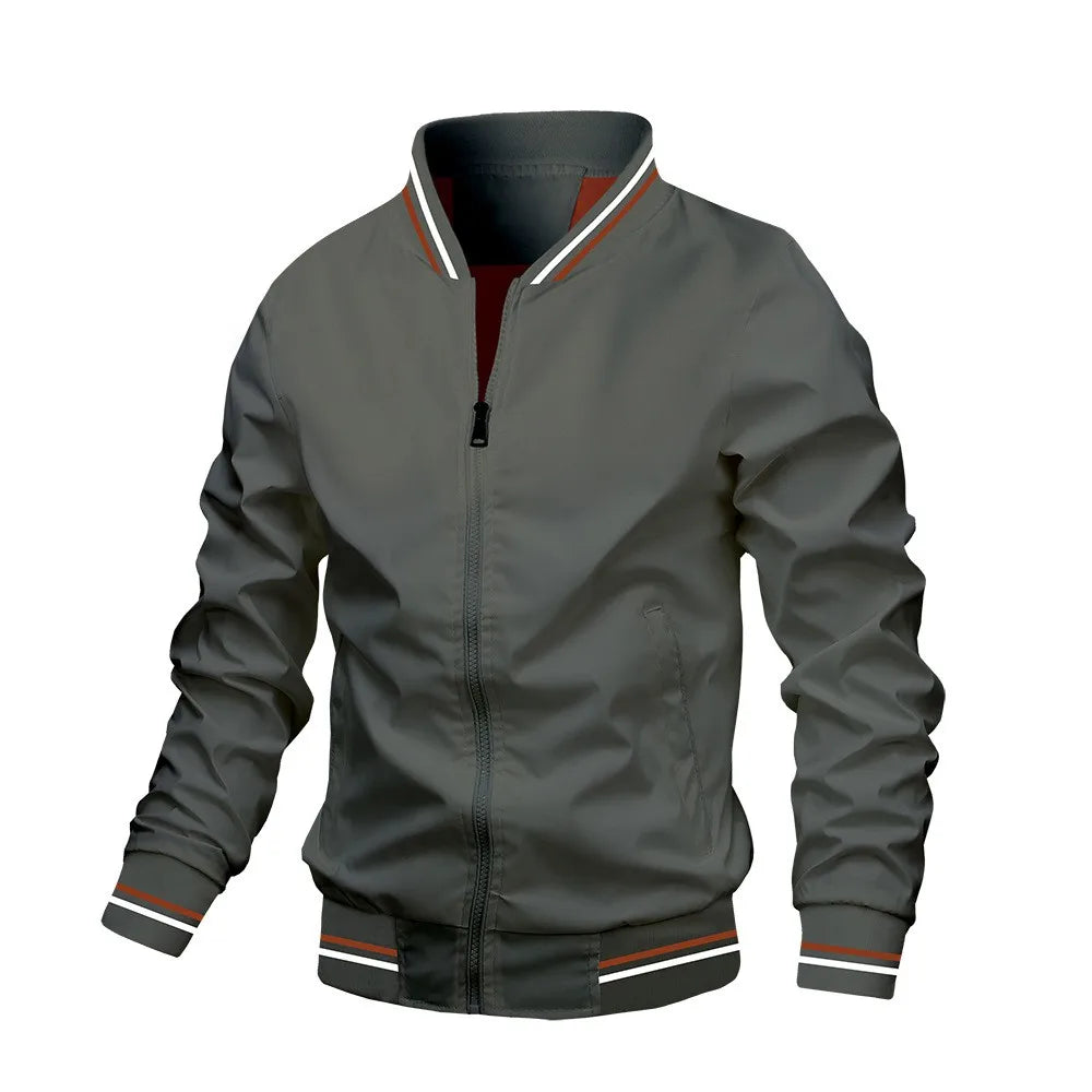 Blouson aviateur coupe-vent gris