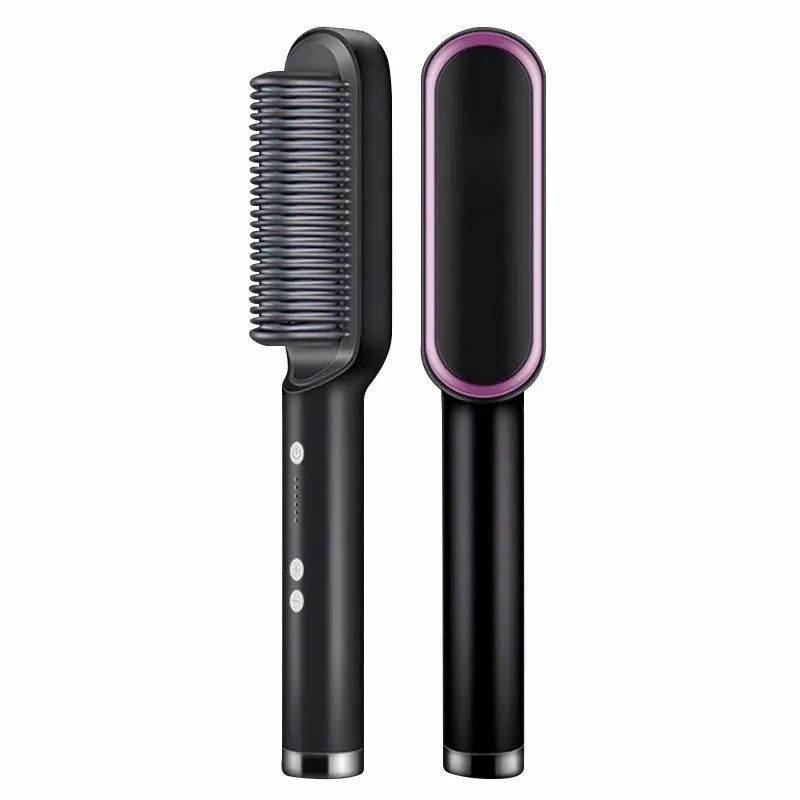 Peigne Lisseur 2-en-1 noir