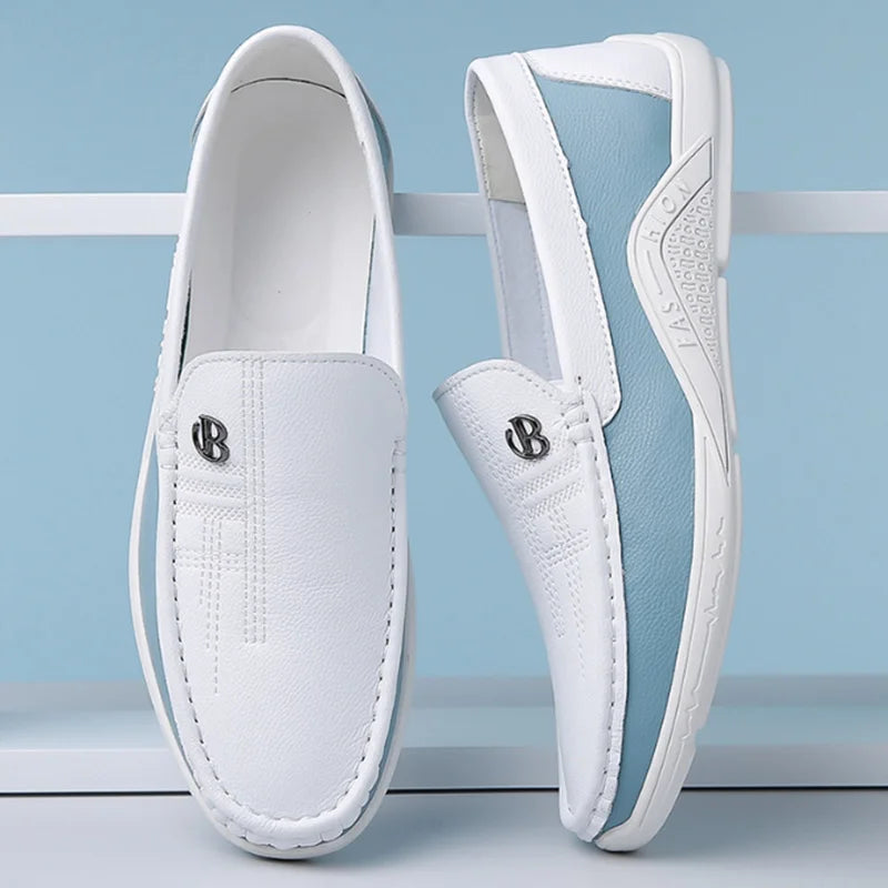 Mocassins haut de gamme blancs