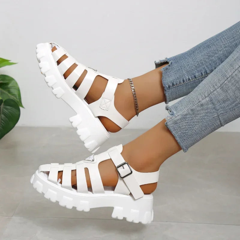 Chaussures gladiateur blanches