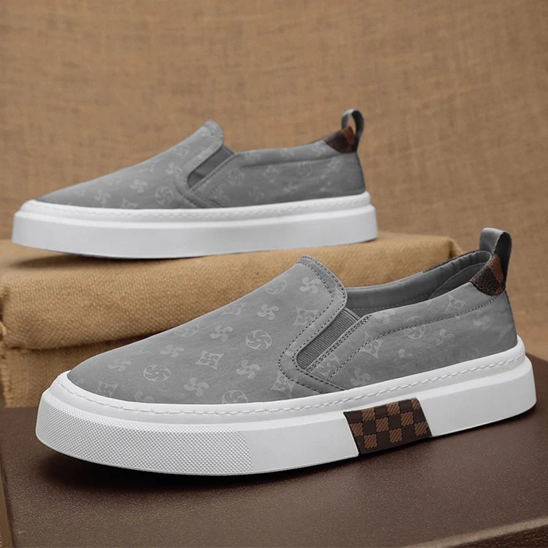 Zoom Profil chaussures hommes imprimées grises