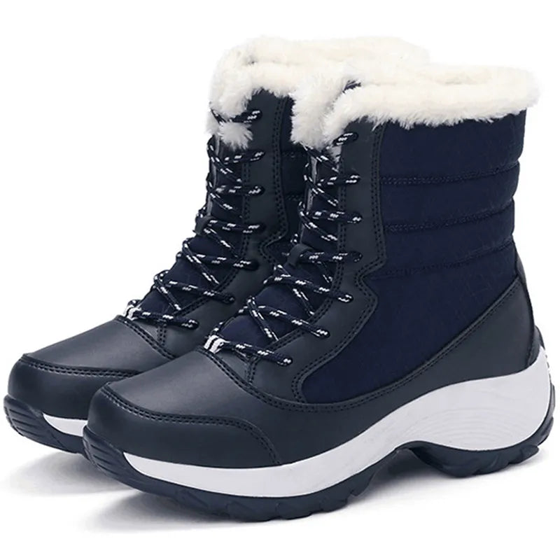 Bottes de neige bleu nuit légères pour femmes