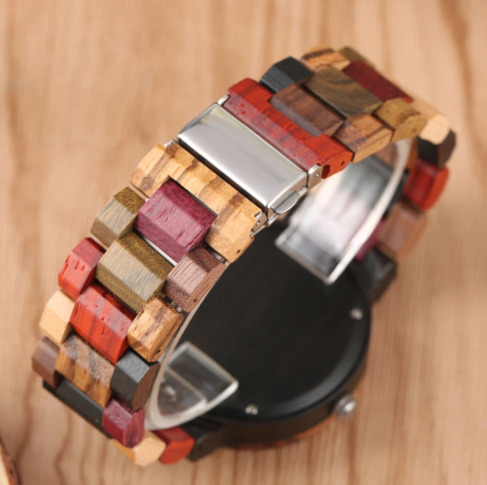 Fermeture montre en bois