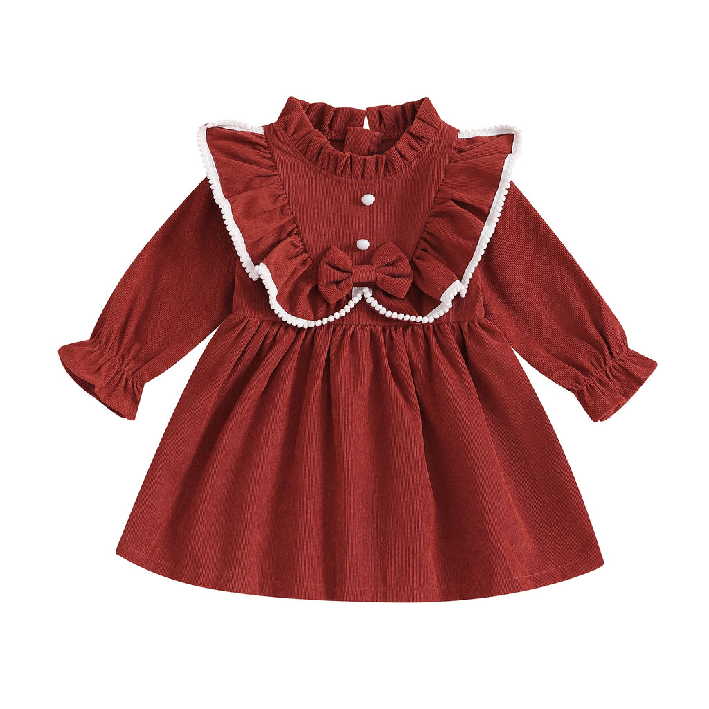 Robe En Velours trapèze rouge