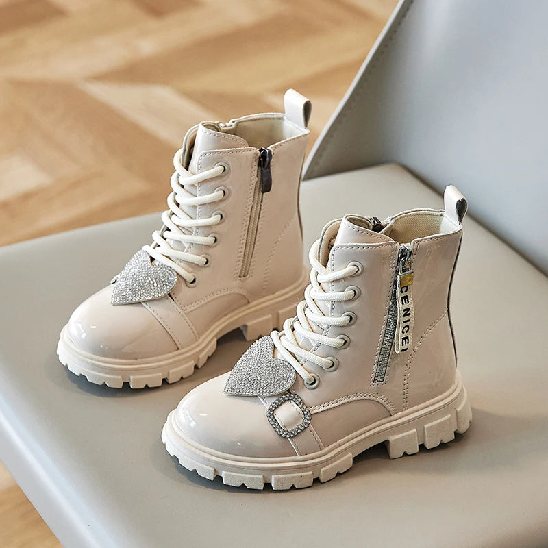Bottines pour enfants couleur beige