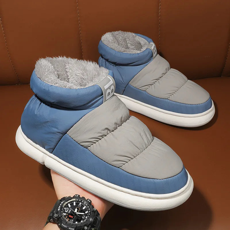 Bottes de neige imperméables et chaudes bleues