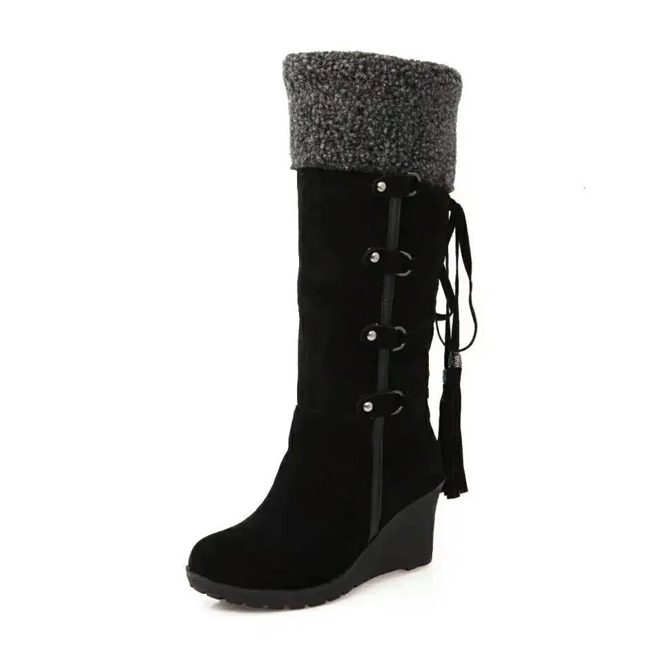 bottes hiver chaudes noires