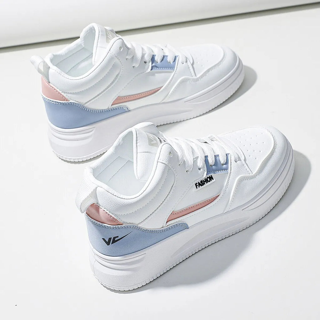 Chaussures blanches à lacets pour femmes