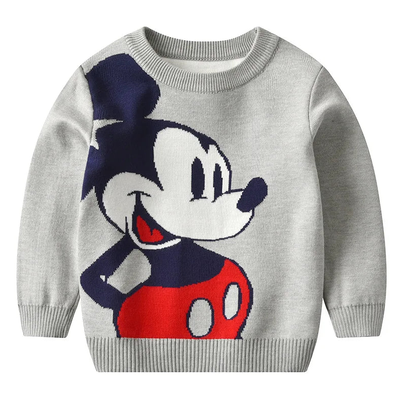 Pull en laine gris Mickey Mouse