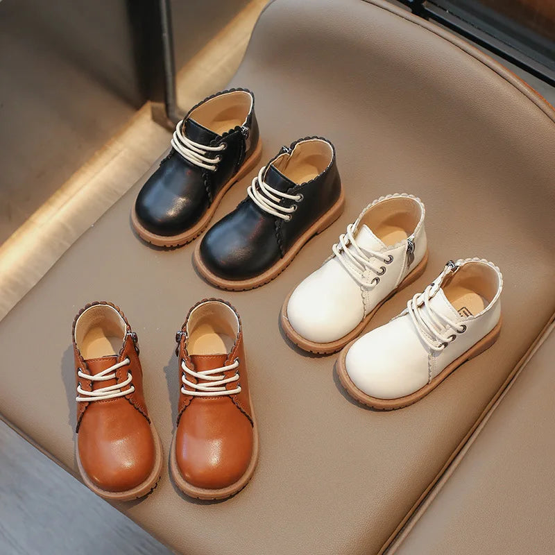 Bottes en cuir pour filles 3 Coloris