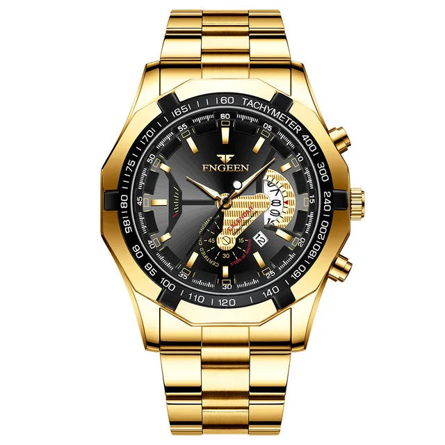 Montre de Luxe FNGEEN or et noire