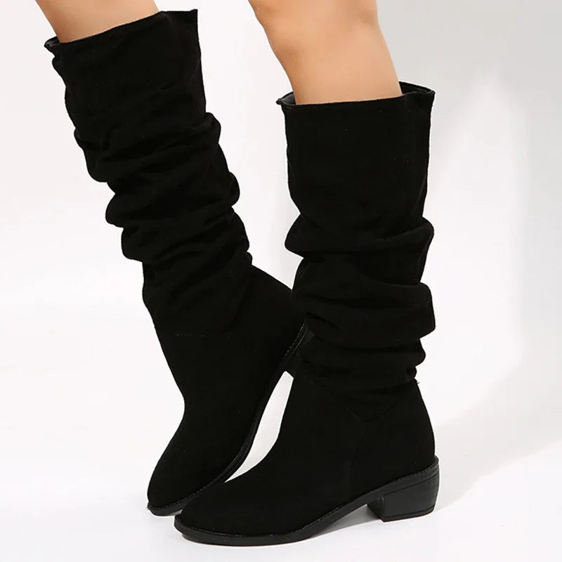 Bottes de chevalier noires pour femmes