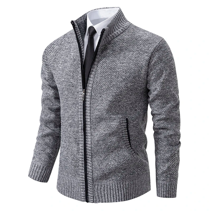 Cardigan gris clair pour hommes