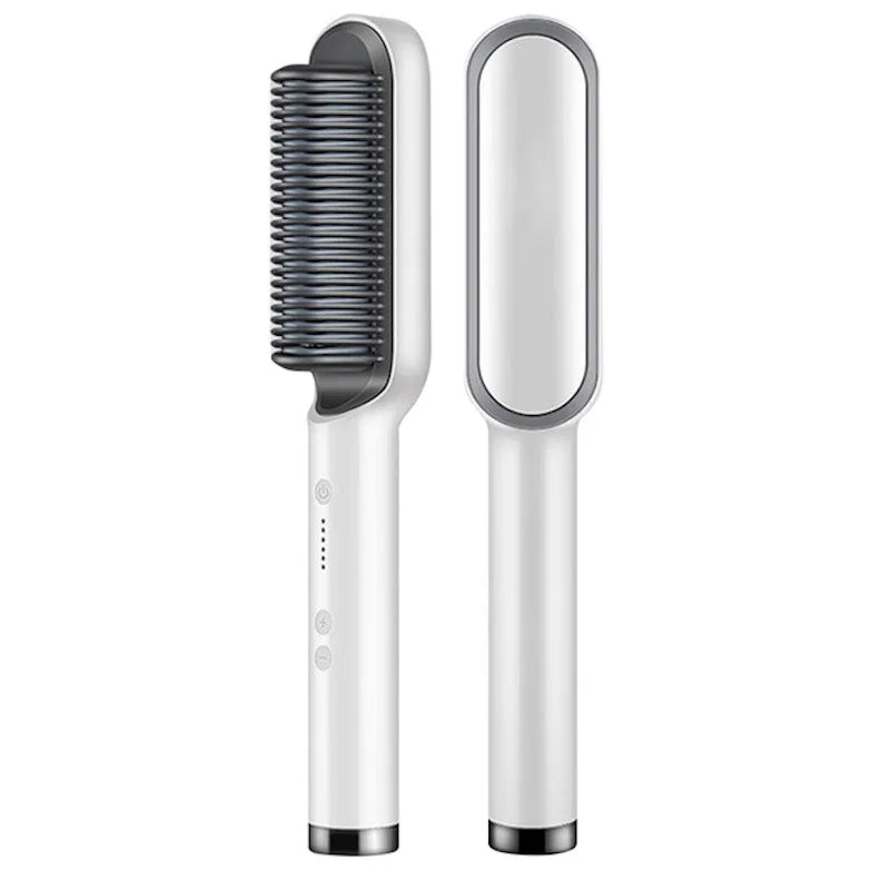 Peigne Lisseur 2-en-1 blanc