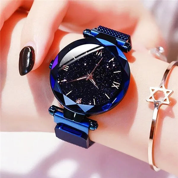 Montre fashion pour femmes bleue