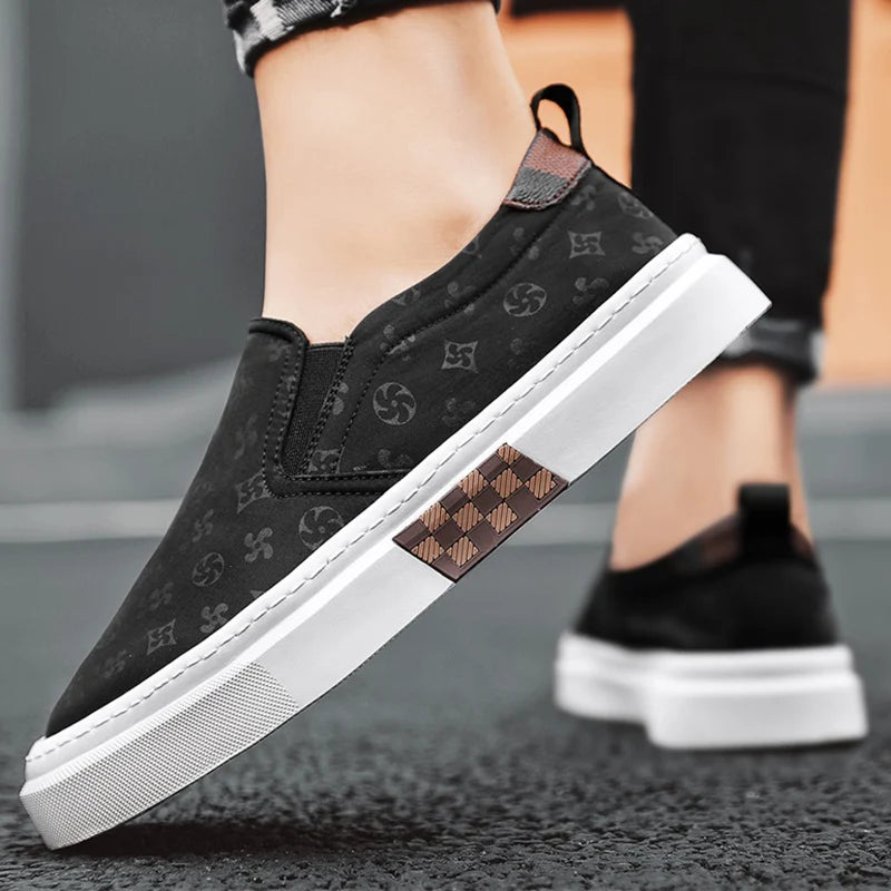 Chaussures été décontractées imprimées noir et blanc