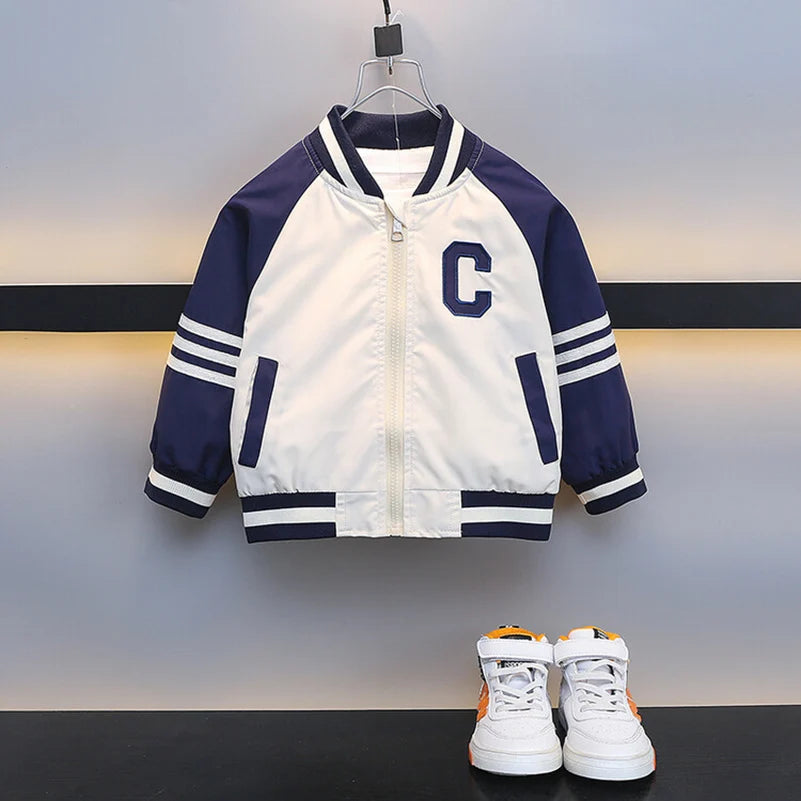 Veste Baseball brodée lettre C pour garçons