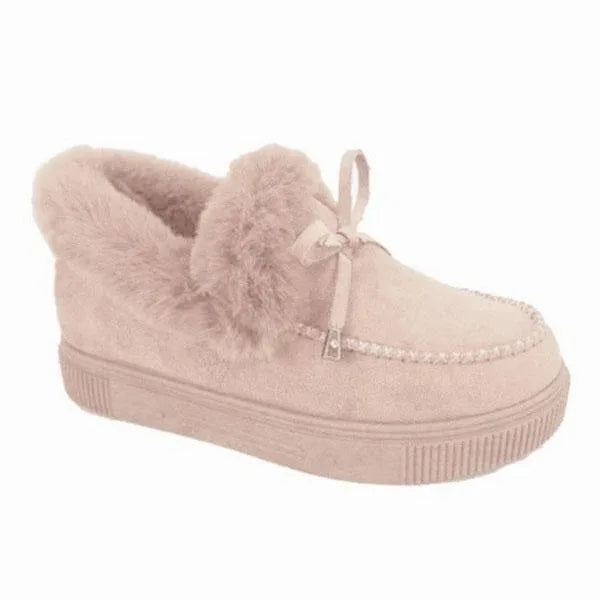 Chaussures hiver avec fourrure chaude beiges