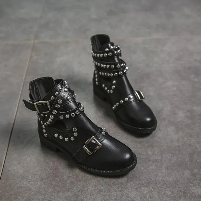 Bottes moto noires pour femmes 