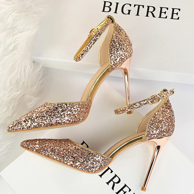 chaussures de soirée pailletées