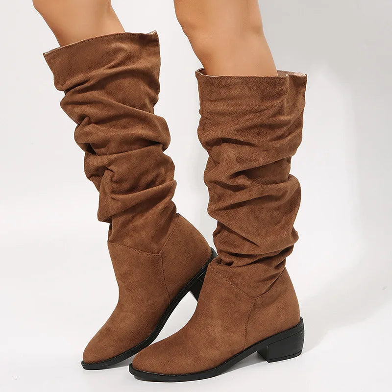 Bottes de chevalier marron pour femmes