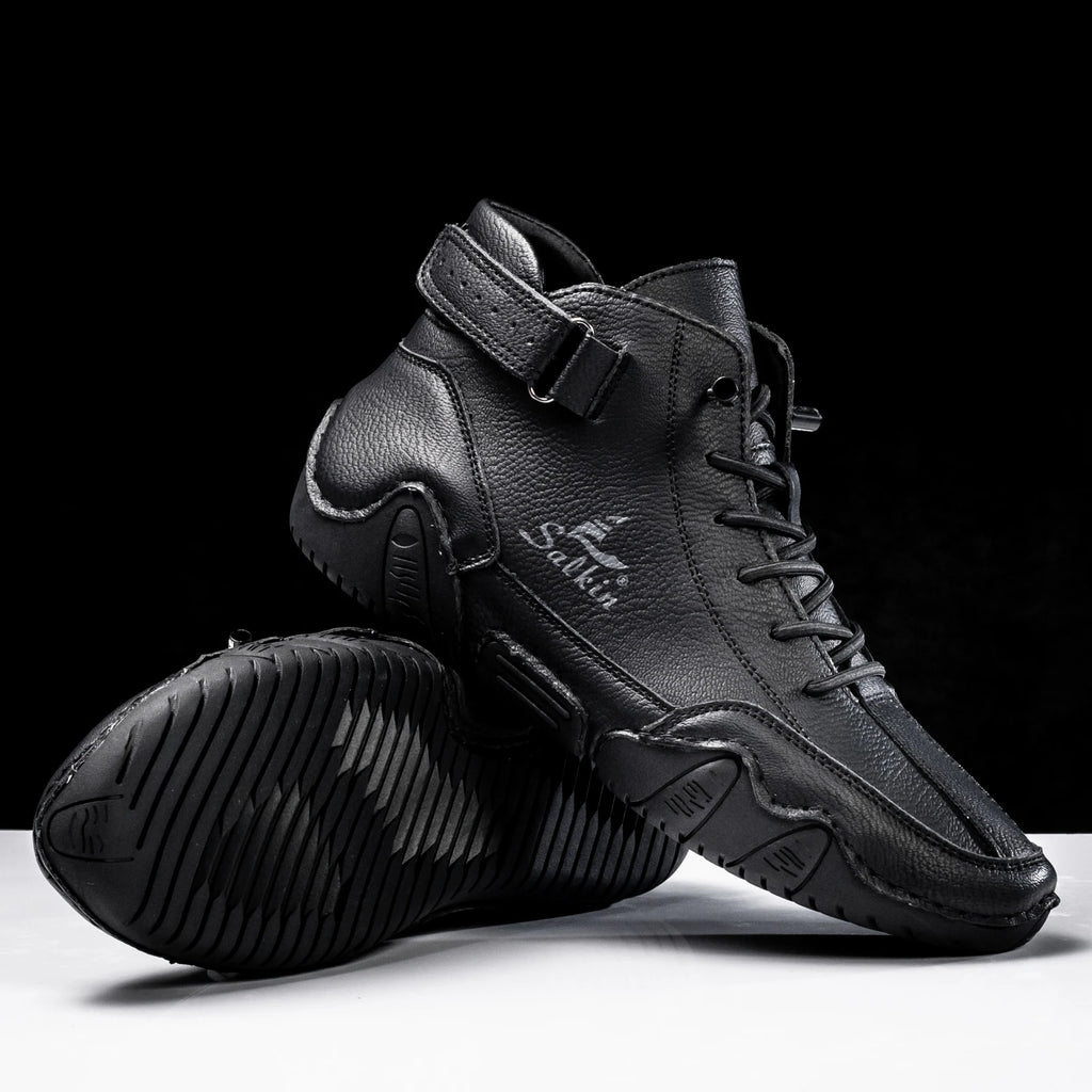 Bottines en cuir noires