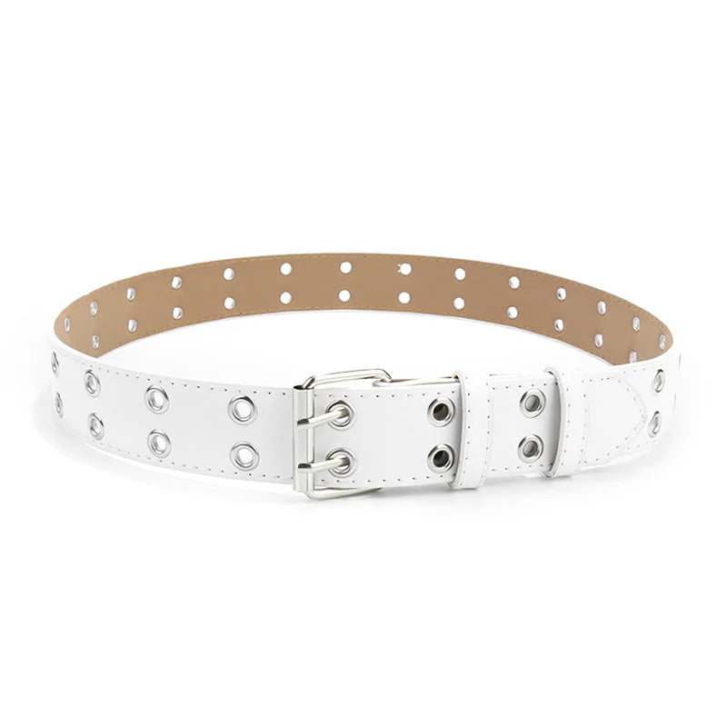 Ceinture Punk en cuir pour enfants blanche